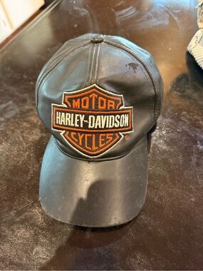 Harley-Davidson Black and Orange Kids Cap - "Born to Ride" Patch
